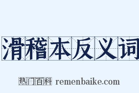 滑稽本反义词是什么意思的图片